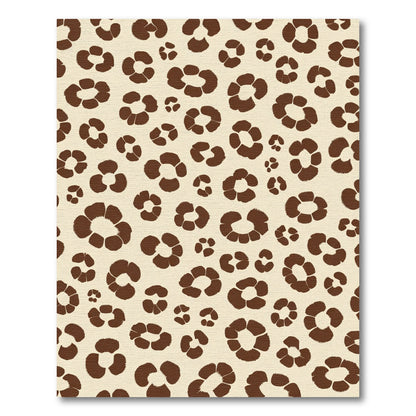 Brown Leopard Spot Scattered Rug
