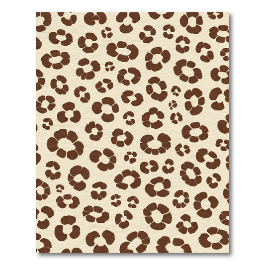 Brown Leopard Spot Scattered Rug