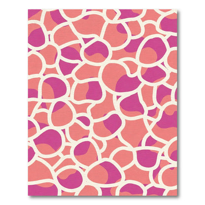 Pink Orange Blob Organic Shape Rug