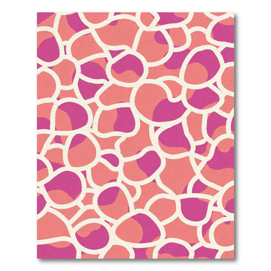 Pink Orange Blob Organic Shape Rug