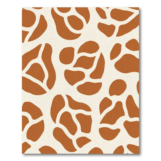 Terracotta Cream Giraffe Spots Rug