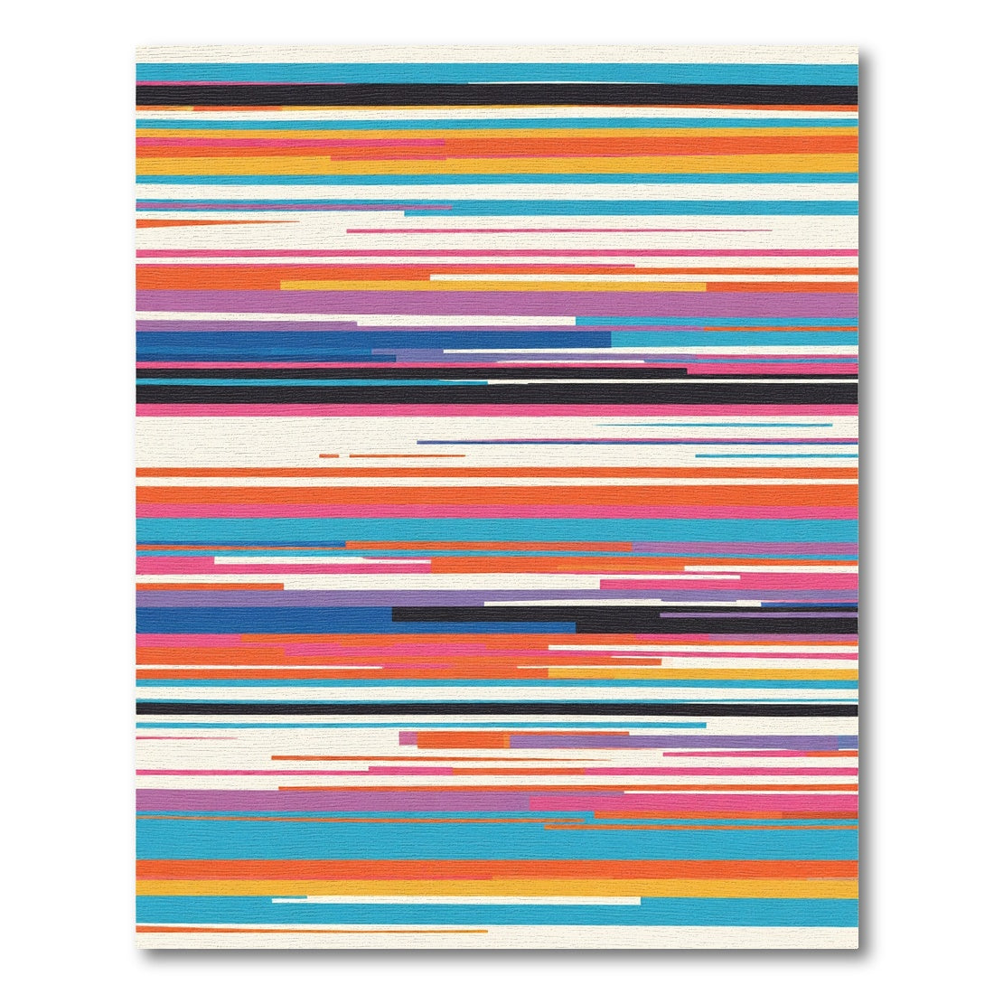 Vibrant Striped Color Block Rug