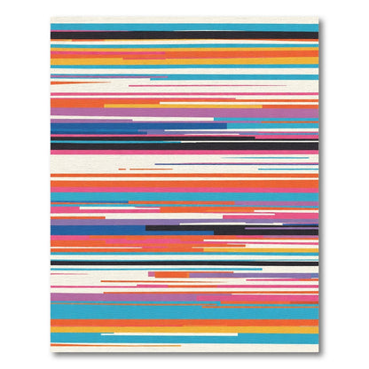 Vibrant Striped Color Block Rug