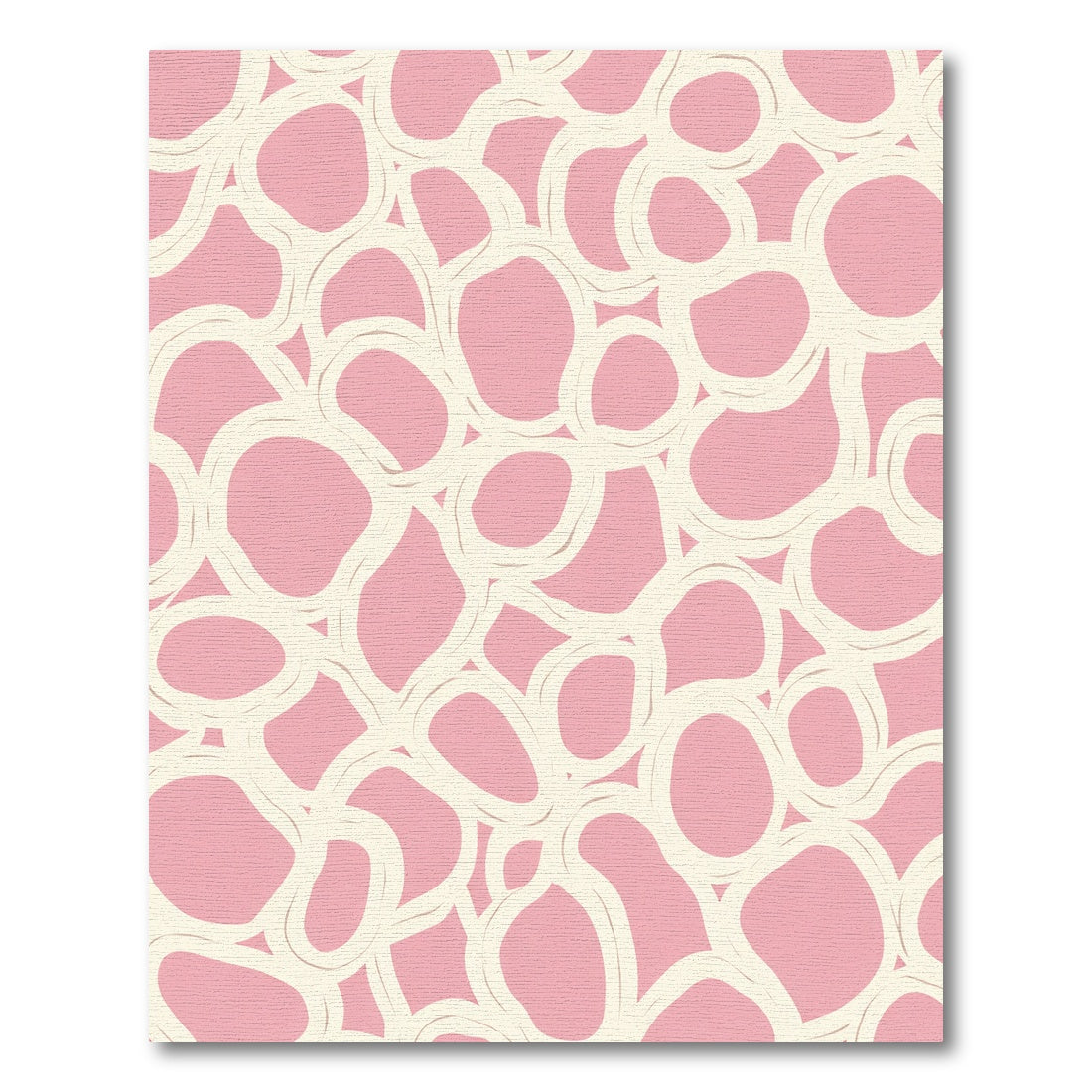 Pastel Pink Organic Bubble Flow Rug