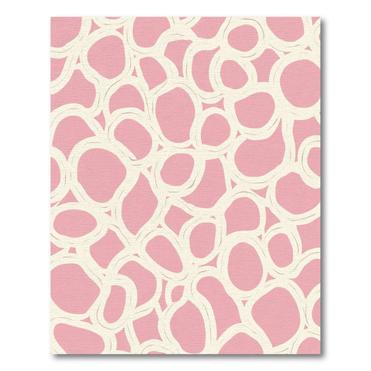 Pastel Pink Organic Bubble Flow Rug