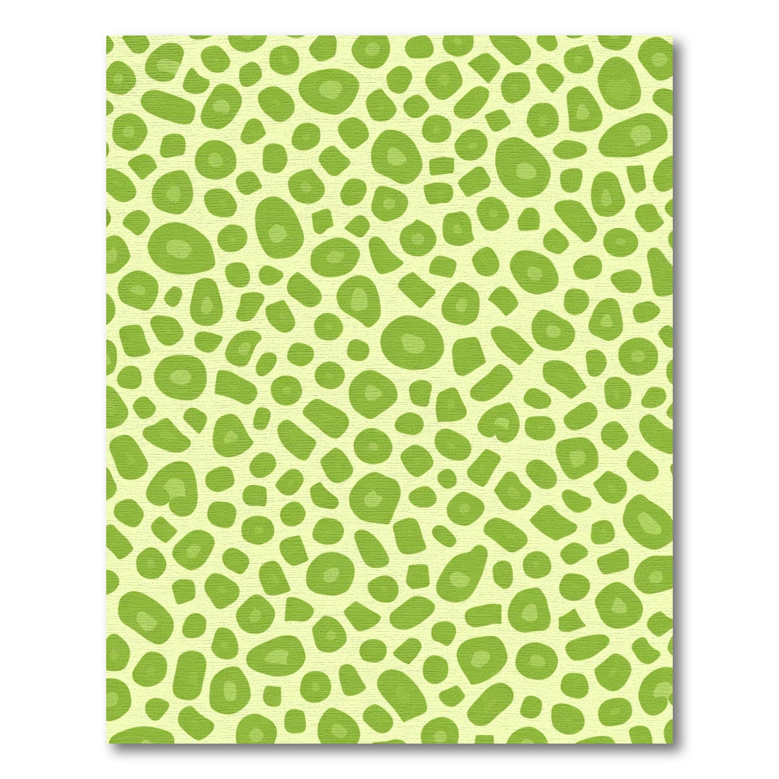 Lime Green Abstract Organic Shapes Rug