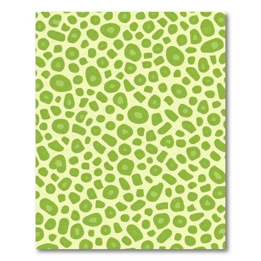 Lime Green Abstract Organic Shapes Rug