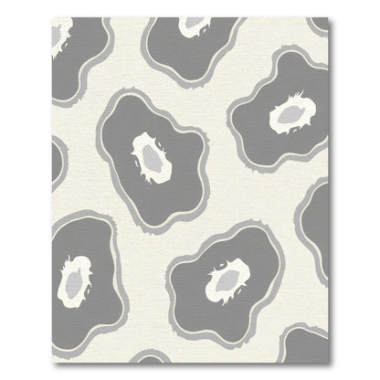 Abstract Gray Organic Bloom Rug