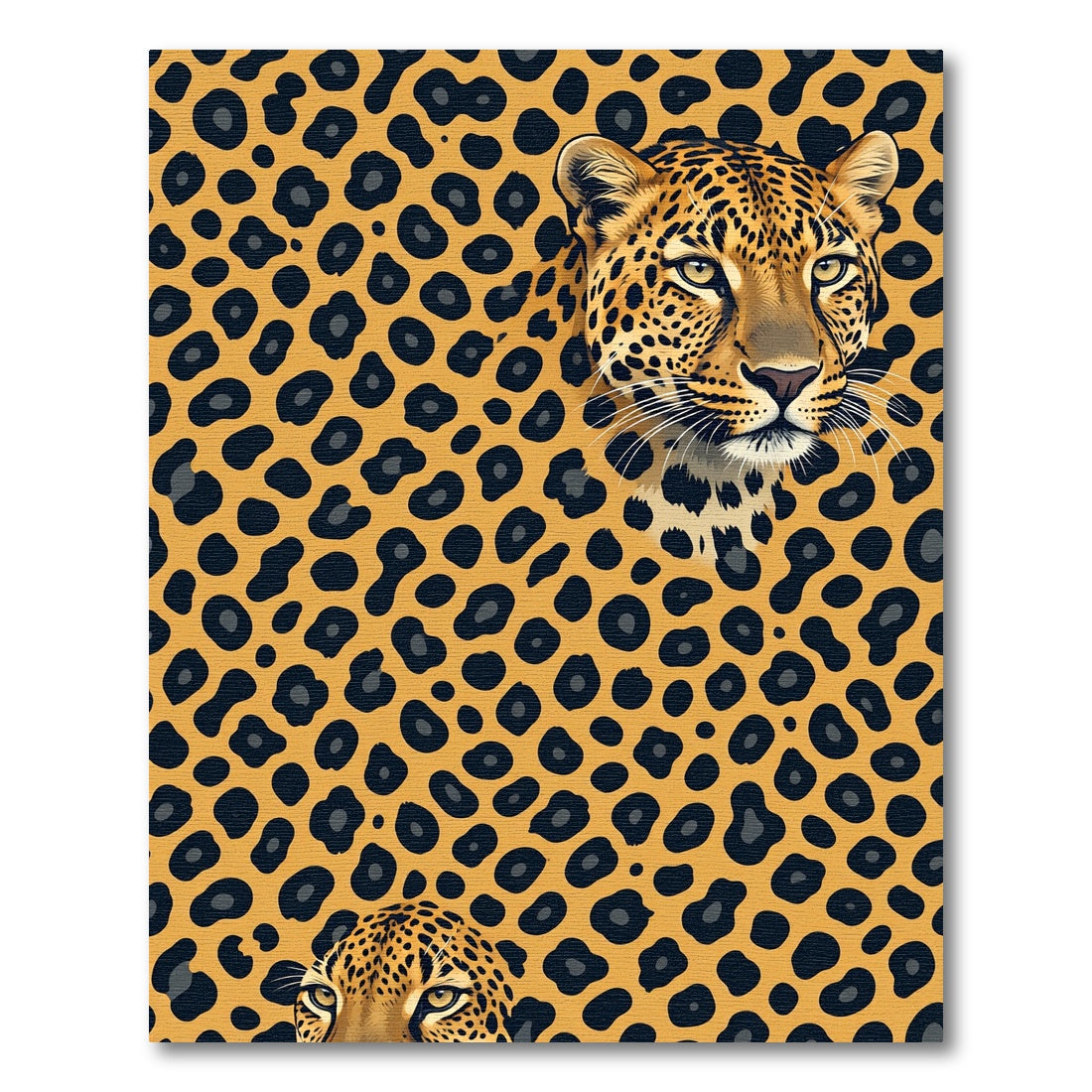 Bold Animal Print Leopard Face Rug