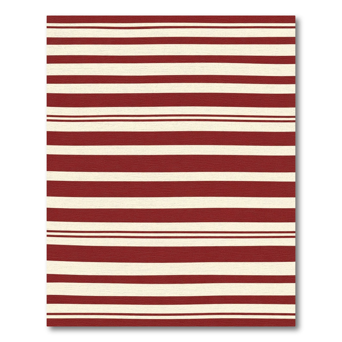 Crimson Cream Horizontal Stripe Rug
