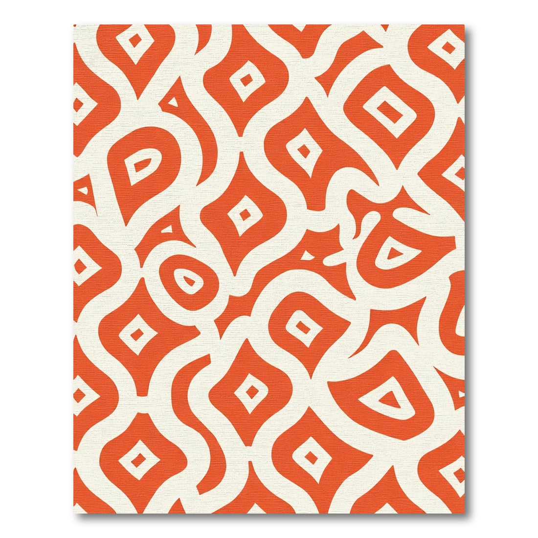 Orange Diamond Tribal Arch Rug