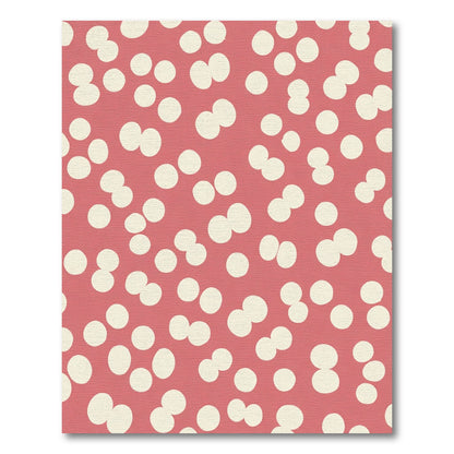 Coral Dots Contemporary Polka Rug