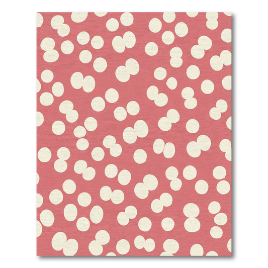 Coral Dots Contemporary Polka Rug