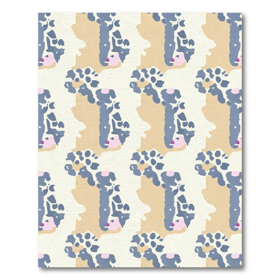 Textured Abstract Blob Composition Rug