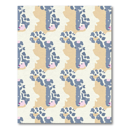 Textured Abstract Blob Composition Rug