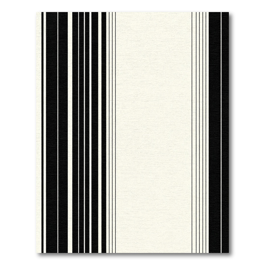 Modern Black Ivory Linear Arrangement Rug