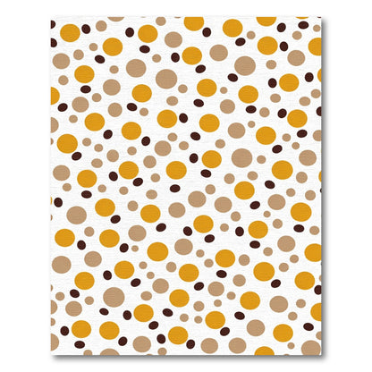 Golden Yellow Polka Dot Mix Rug