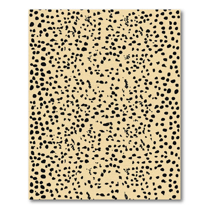 Beige Black Organic Spot Rug