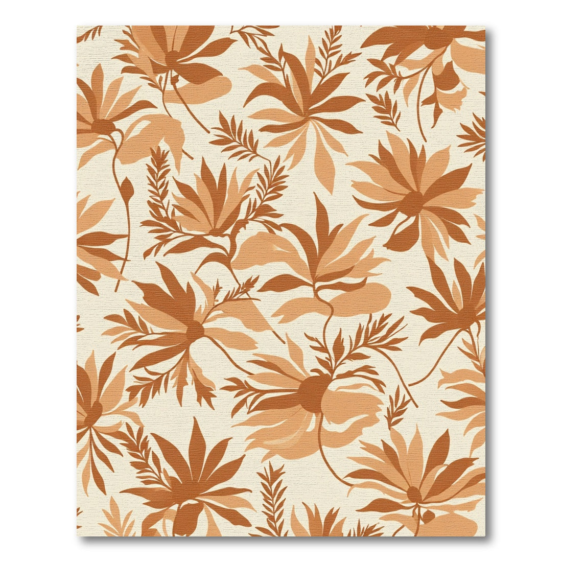 Terracotta Floral Branch Arrangement Rug