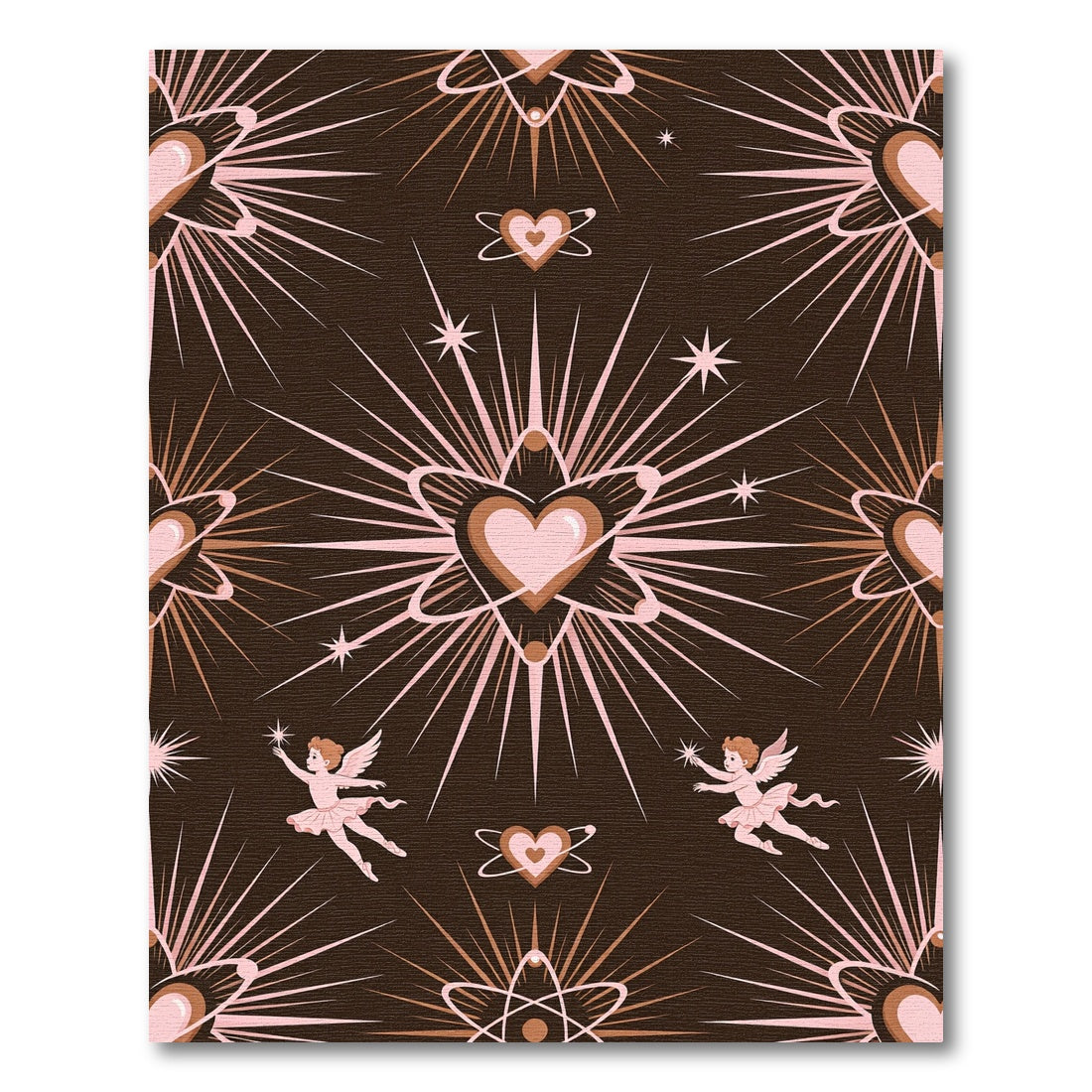 Celestial Heart Atom with Cherubs Rug