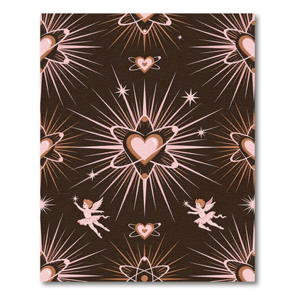 Celestial Heart Atom with Cherubs Rug