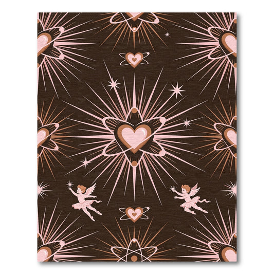 Celestial Heart Atom with Cherubs Rug