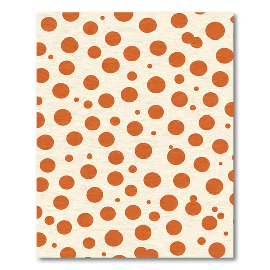 Orange Polka Dot Scatter Rug