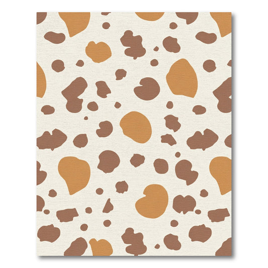 Earthy Brown Orange Splatter Abstraction Rug