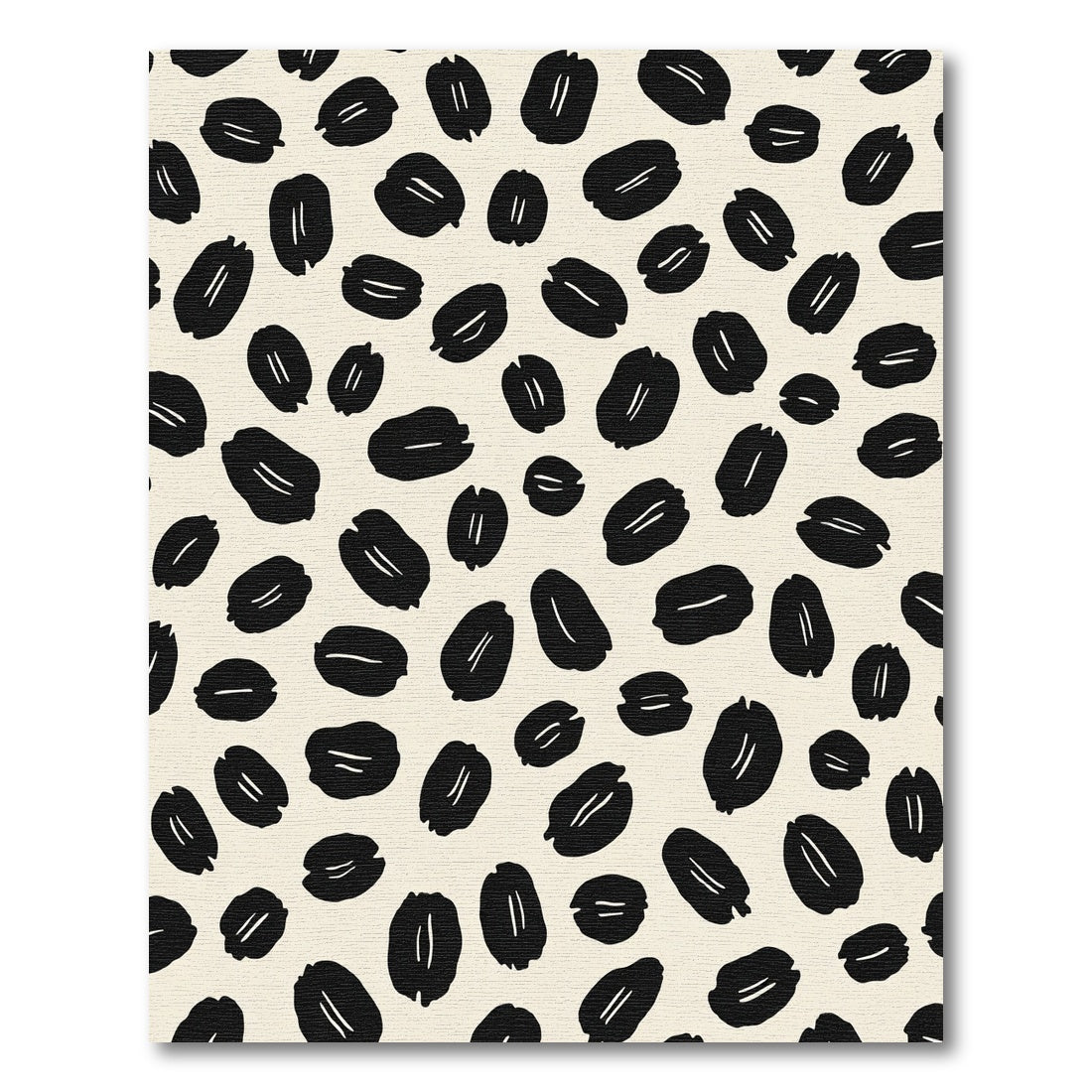 Creamy Black Bean Scatter Rug