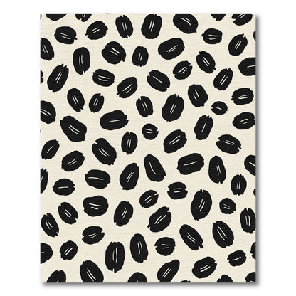 Creamy Black Bean Scatter Rug