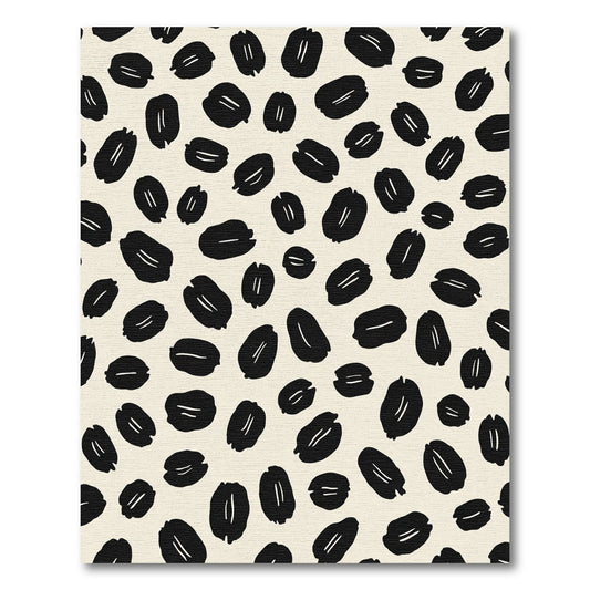 Creamy Black Bean Scatter Rug