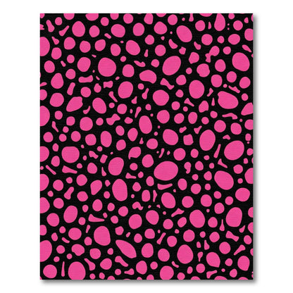 Hot Pink Irregular Dot Spread Rug