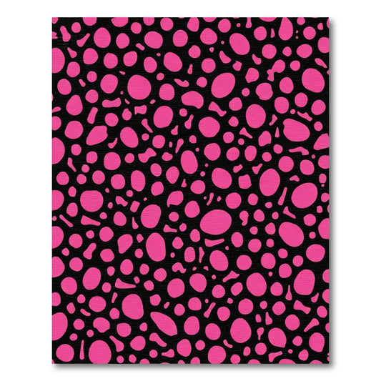 Hot Pink Irregular Dot Spread Rug