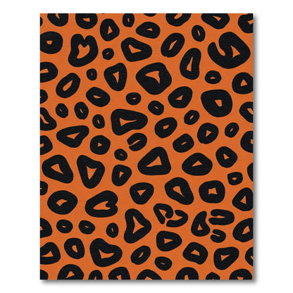 Bold Orange Black Animal Spots Rug