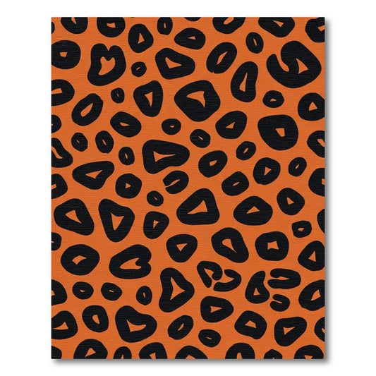 Bold Orange Black Animal Spots Rug