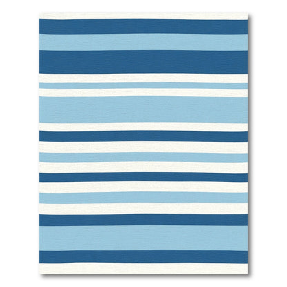 Coastal Blue Stripe Rug