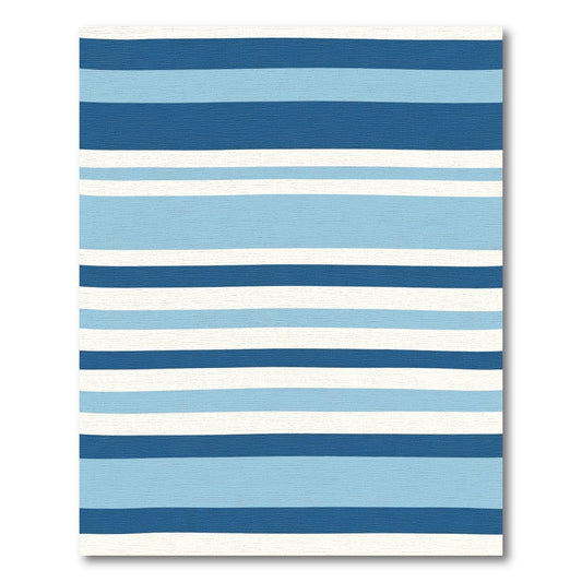 Coastal Blue Stripe Rug