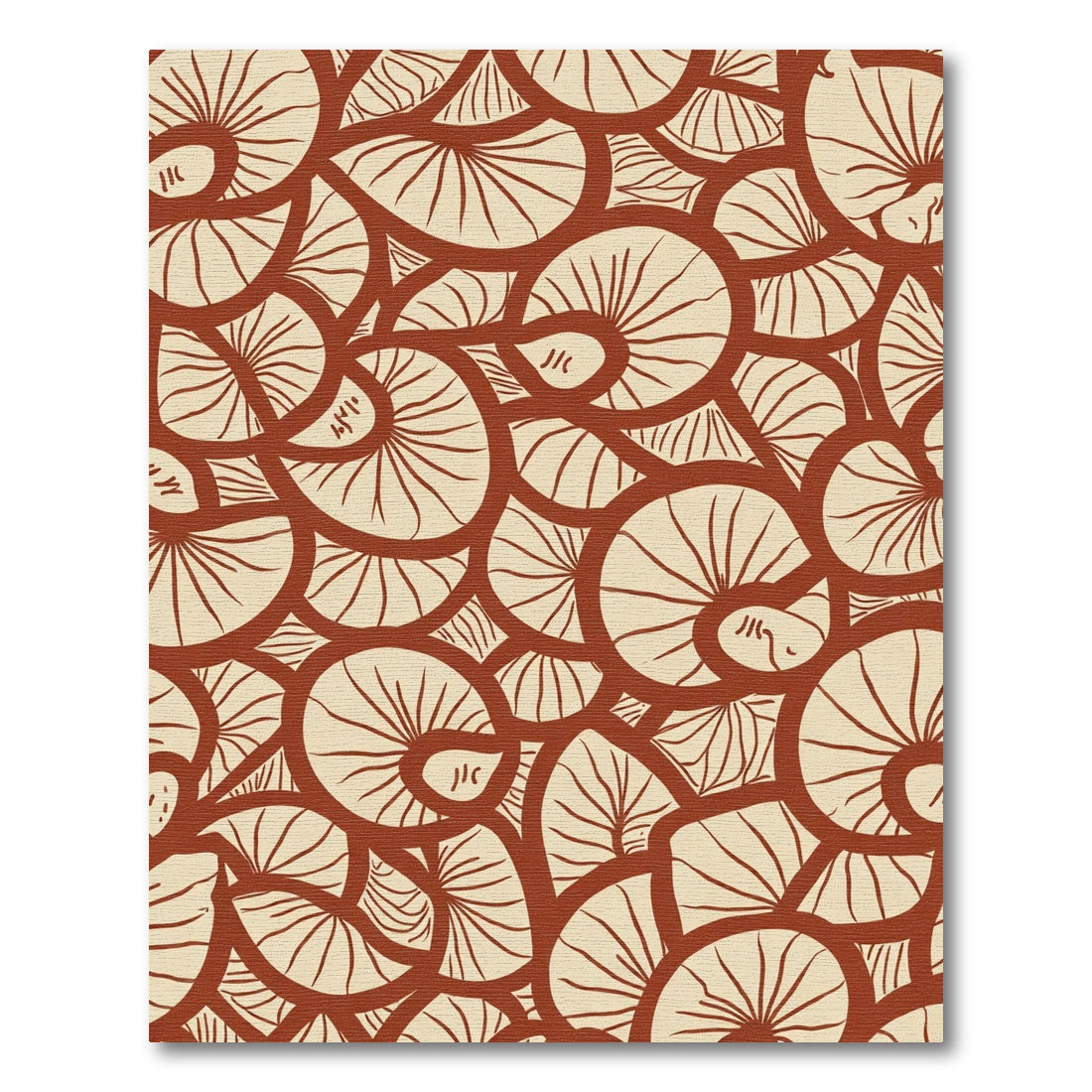 Terracotta Organic Swirl Abstract Rug