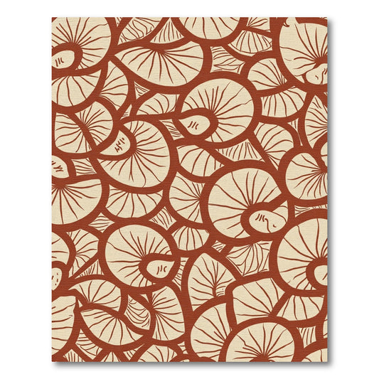 Terracotta Organic Swirl Abstract Rug
