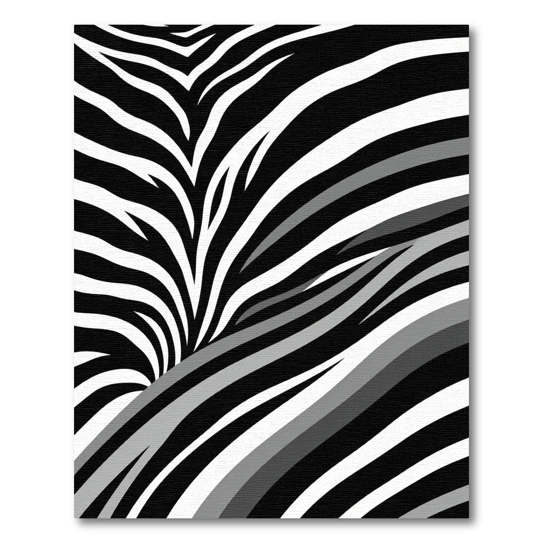 Dynamic Black White Zebra Stripes Rug