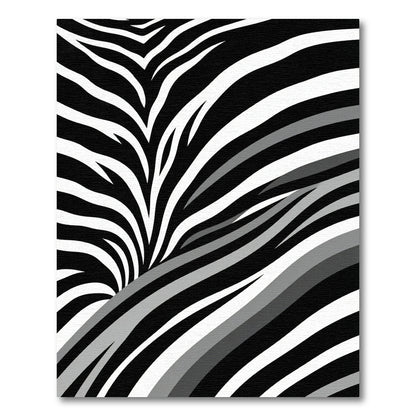 Dynamic Black White Zebra Stripes Rug