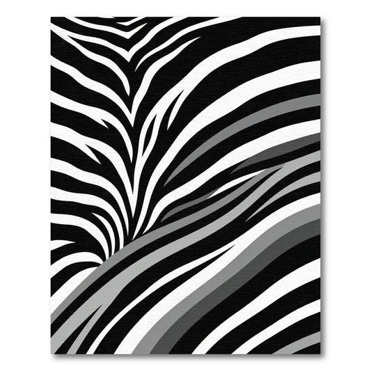 Dynamic Black White Zebra Stripes Rug
