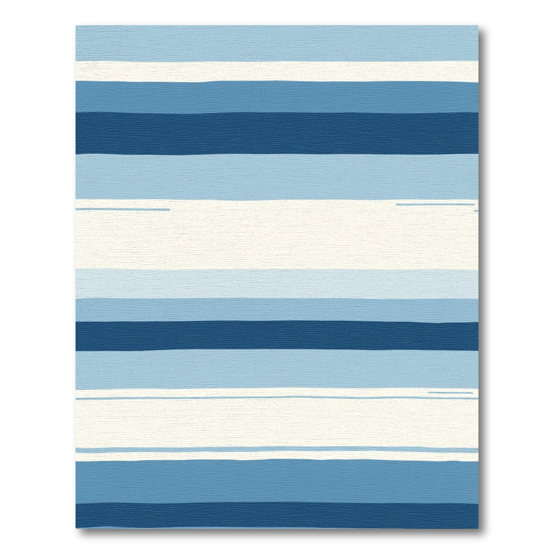 Coastal Blues Stripes Rug
