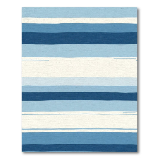 Coastal Blues Stripes Rug