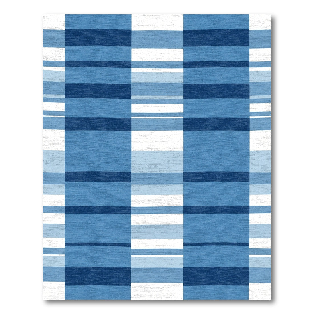 Indigo Blue Plaid Stripes Rug