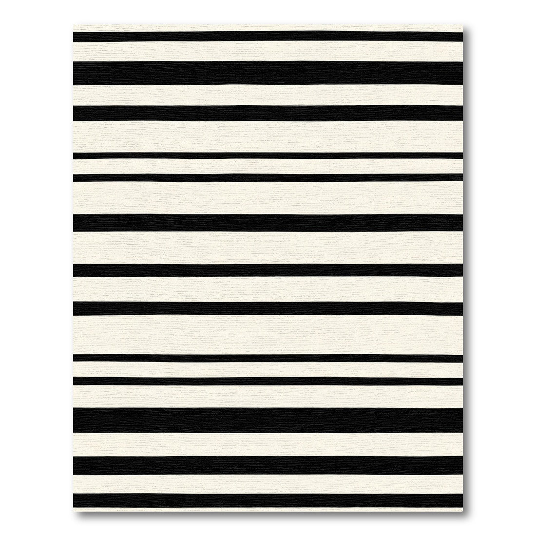 Modern Cream and Black Stripe Rug