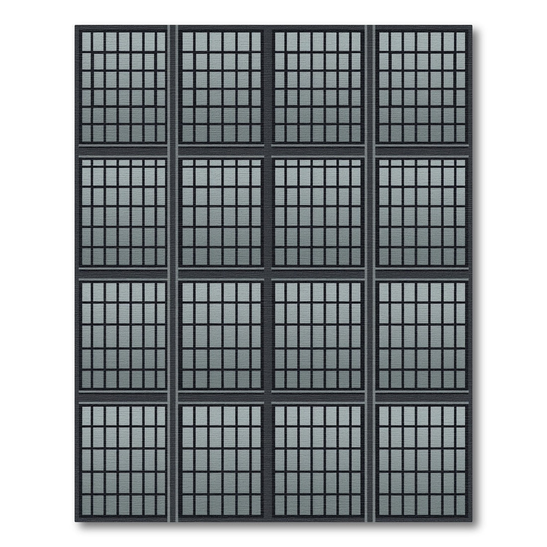 Gray Tiled Grid Window Rug