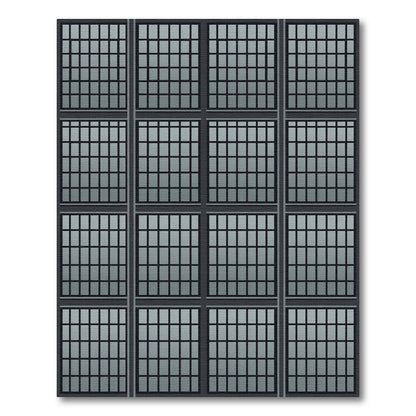 Gray Tiled Grid Window Rug