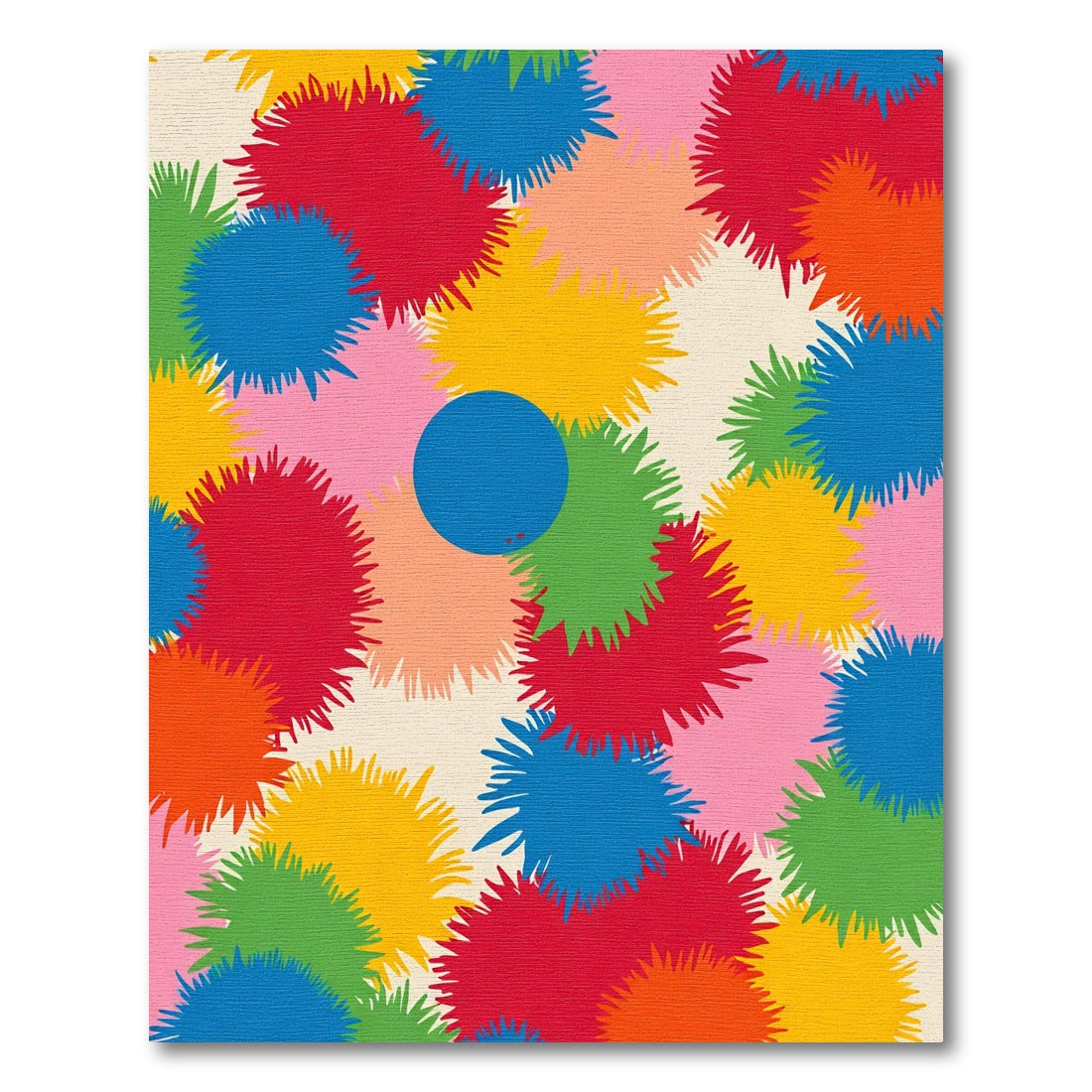 Vibrant Splatter Circles Composition Rug