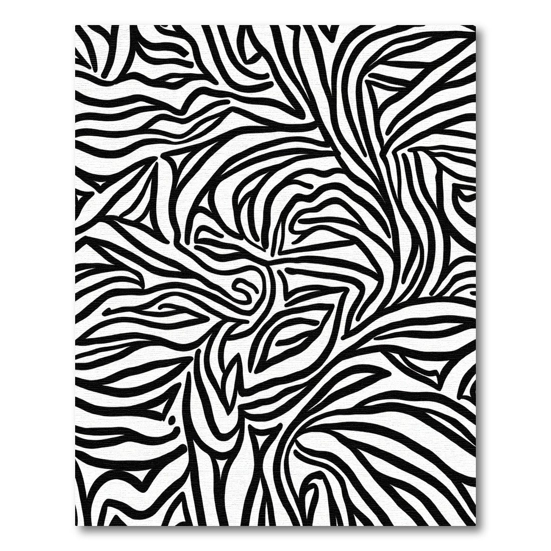 Bold Black And White Zebra Stripes Rug